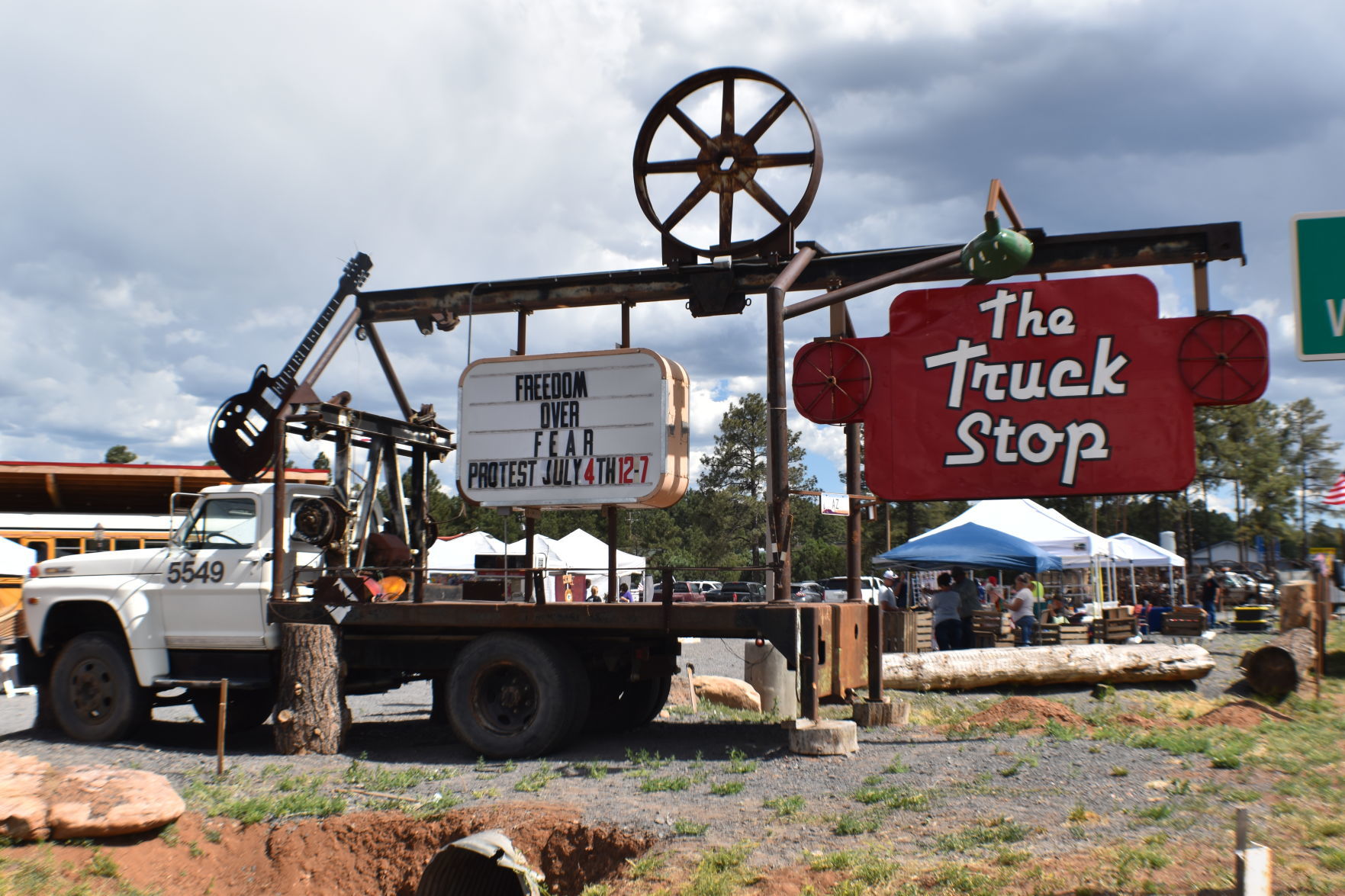 Freedom over fear protest (Truck Stop)